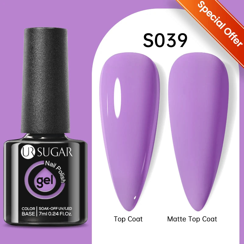 UR SUGAR 7ml Glass Bottle Color Gel Nail Polish Semi-permanent
