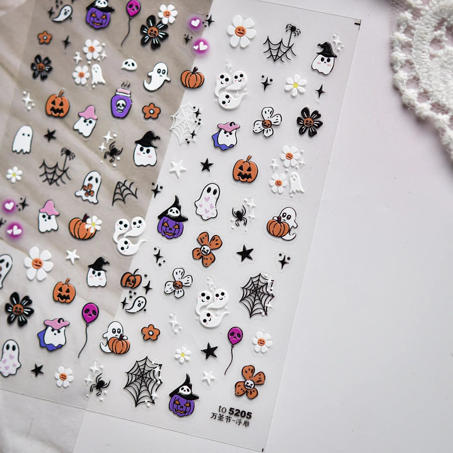 5D Halloween Nail Stickers Self Adhesive