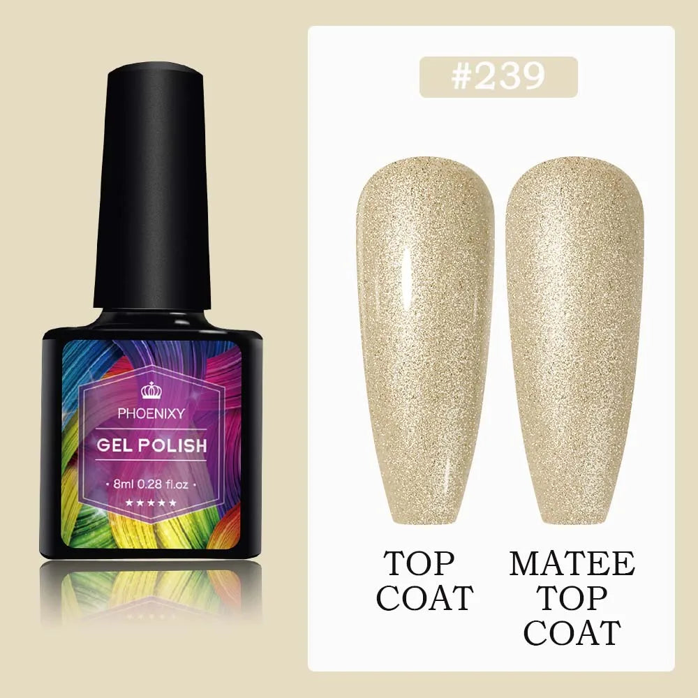 UV LED Gel Nail Polish 70 Colors Glitter 7ml