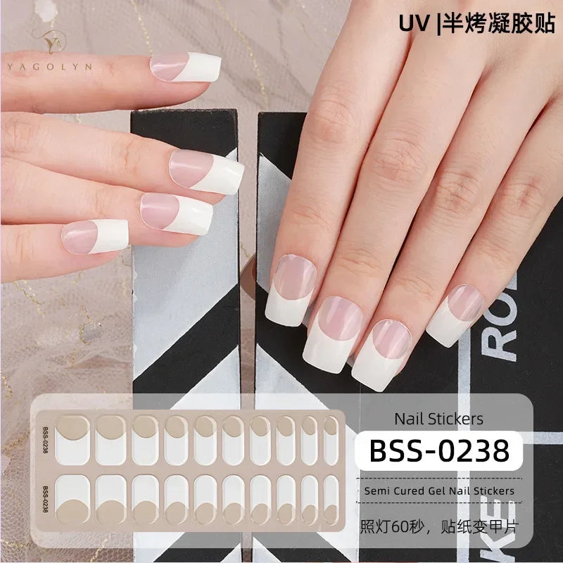 1 Sheet Semi-Cured Gel Nail Strips