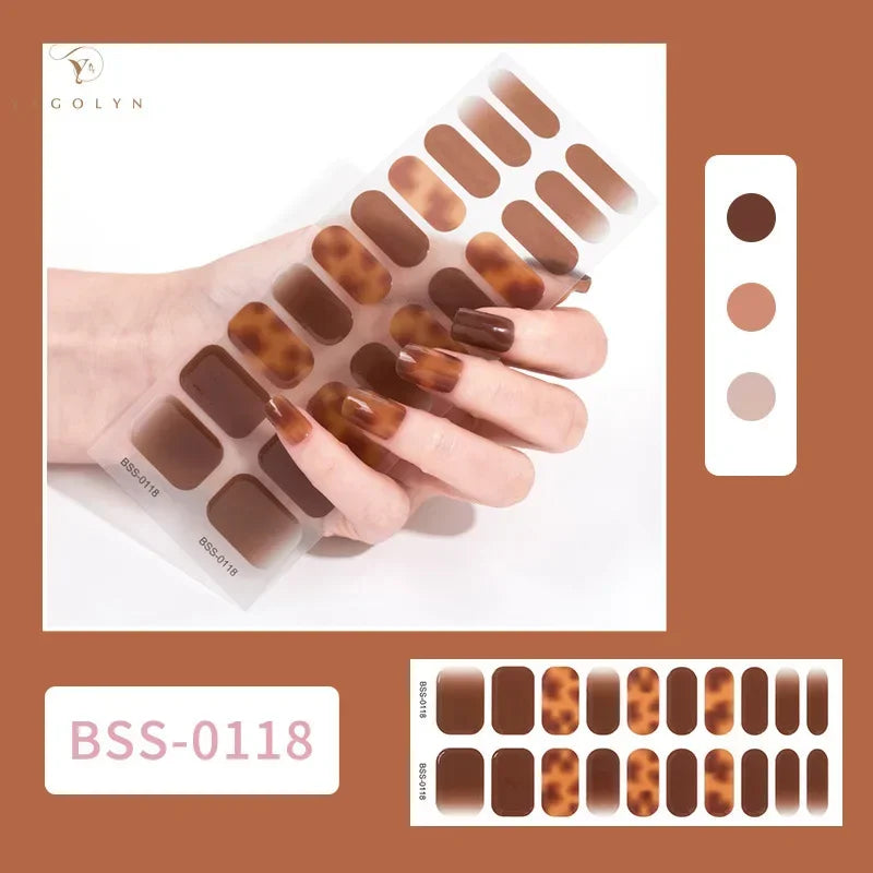 1 Sheet Semi-Cured Gel Nail Strips