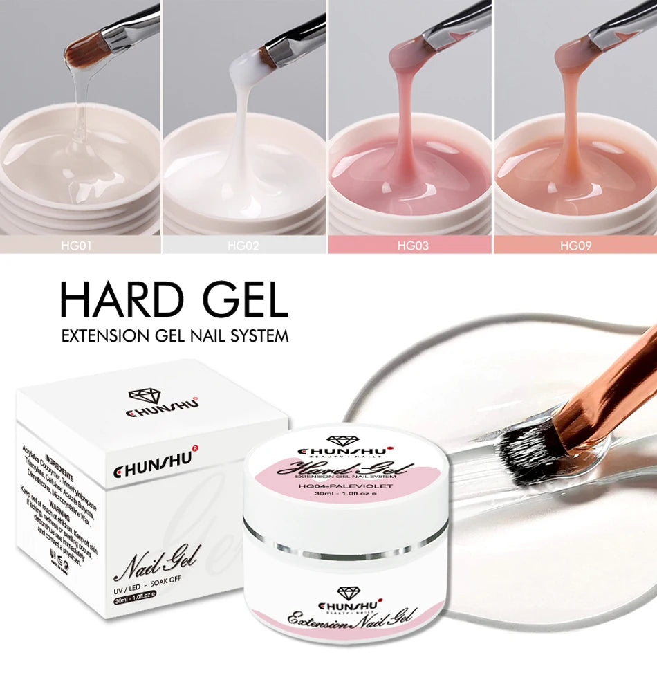 30ML Hard Gel For Nail Extension Milky White