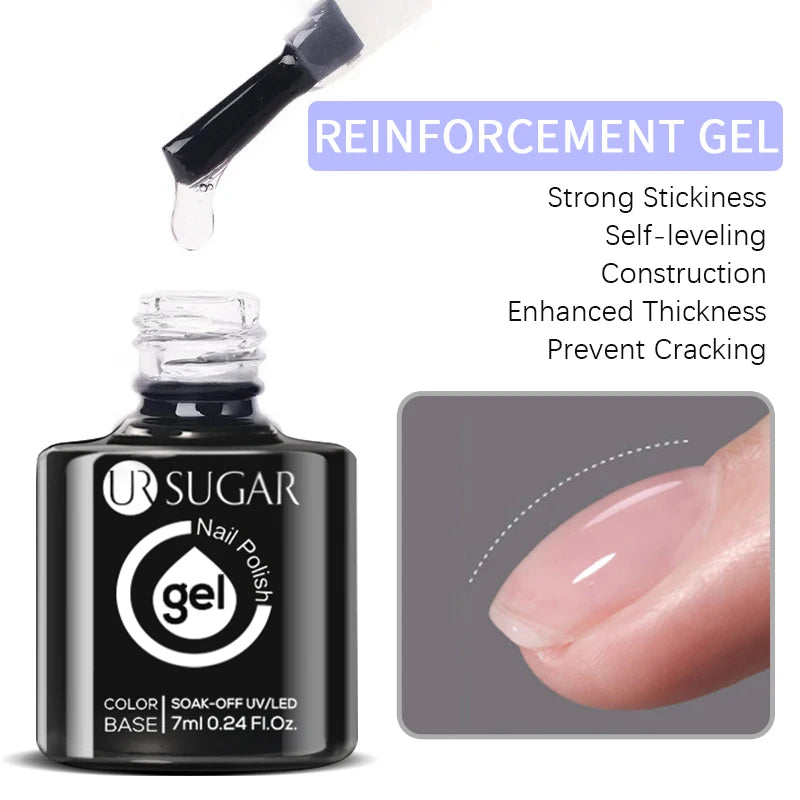 UR SUGAR 7ml Glass Bottle Color Gel Nail Polish Semi-permanent