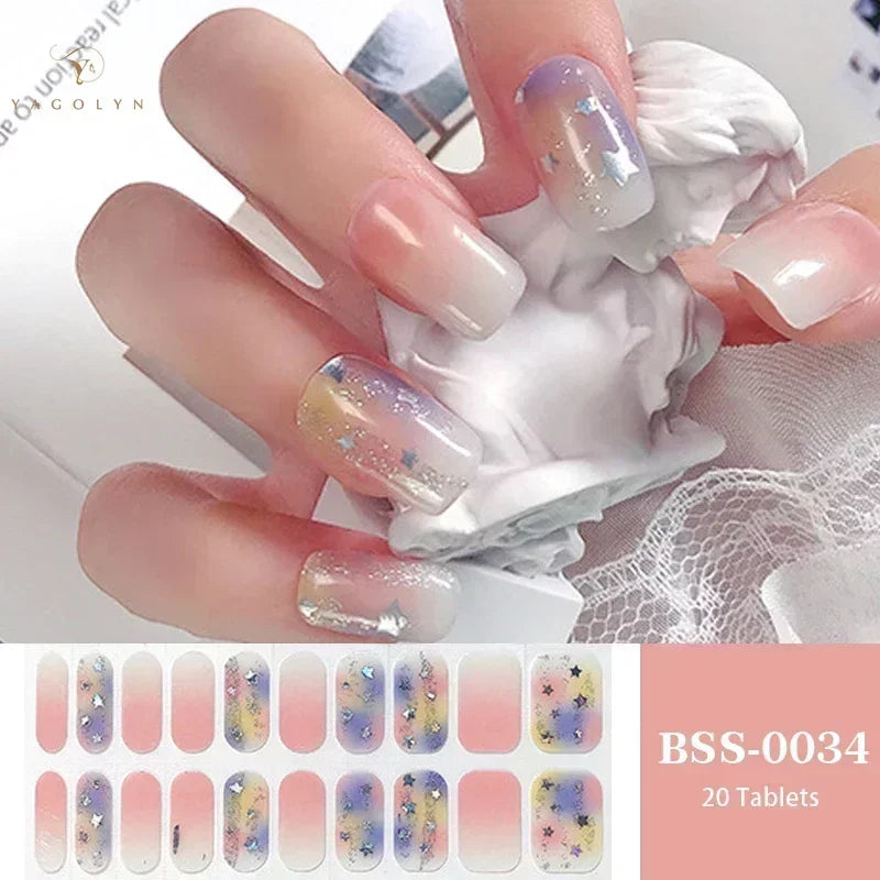 1 Sheet Semi-Cured Gel Nail Strips