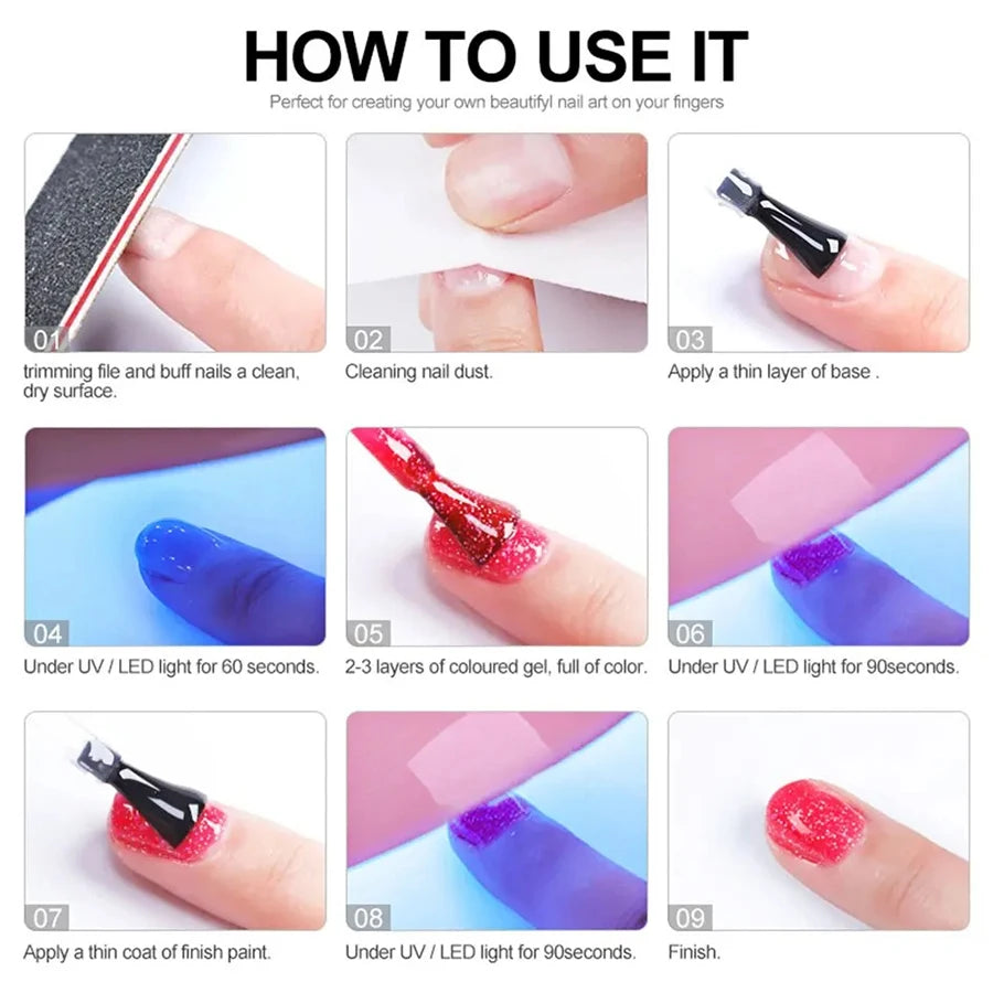 XEIJAYI 6Pcs 15Ml Nail Gel Polish Set