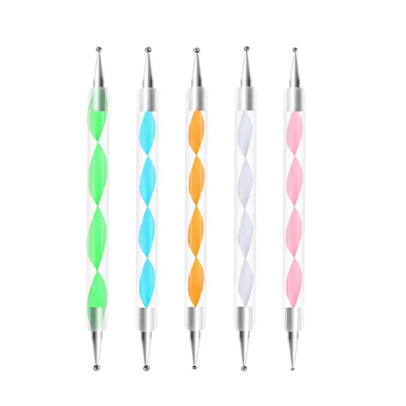 5pc Set Double Headed Nail Dotting Tool