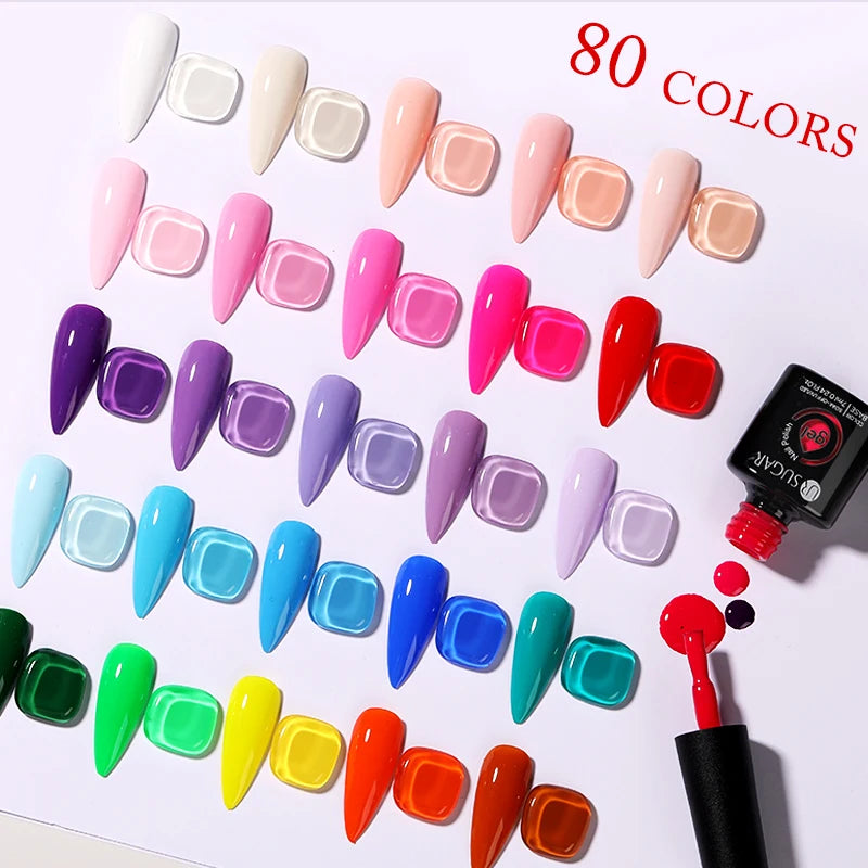 UR SUGAR 7ml Glass Bottle Color Gel Nail Polish Semi-permanent