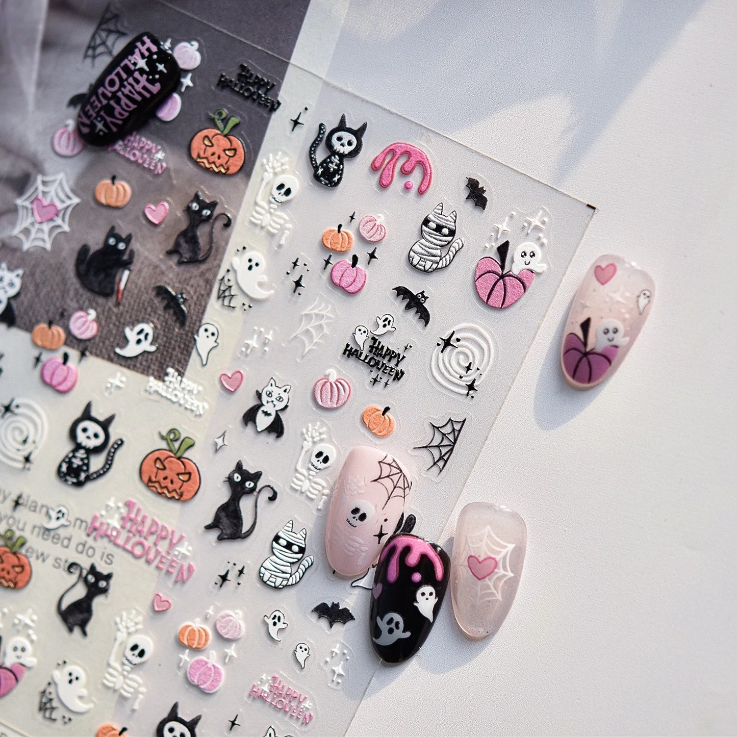 5D Halloween Nail Stickers Self Adhesive