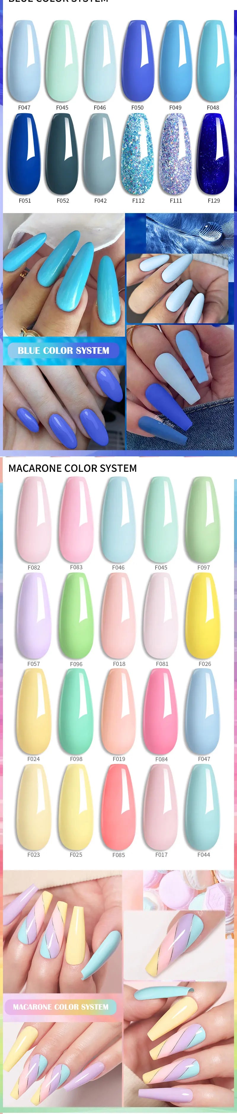 LILYCUTE 5pc/Set 7ML Semi Permanent UV Gel Polish Long Lasting Design
