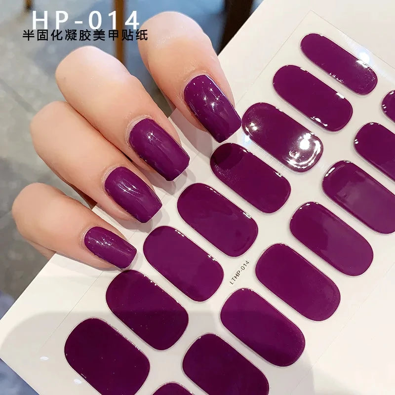 Transparent Semi Cured Gel Nail Strips Clear Nail Strengthening