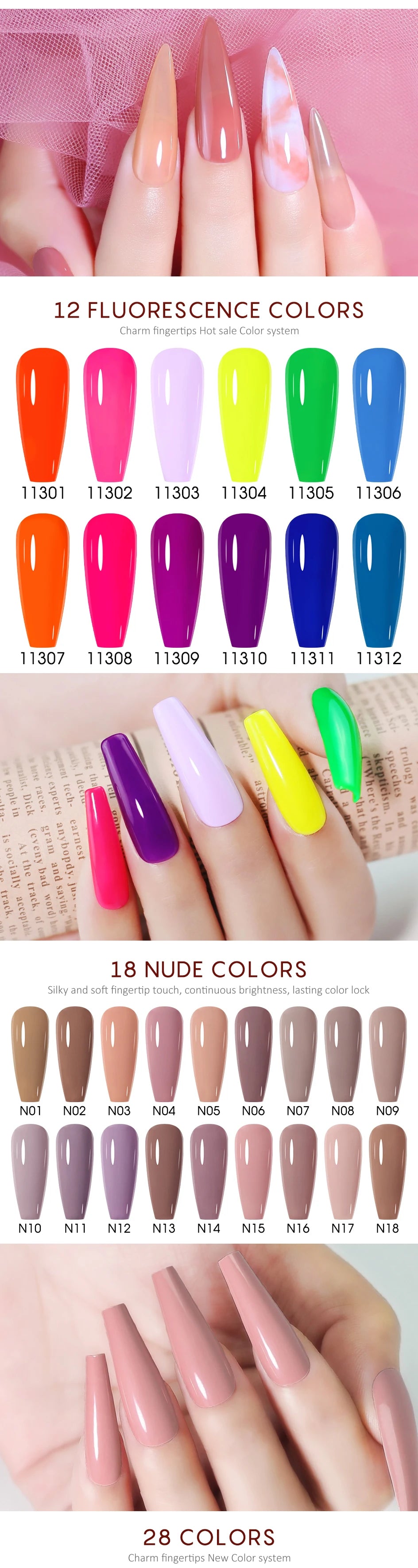 NAILCO 15ml Transparent Nude Color Series Jelly Gel Nail Polish