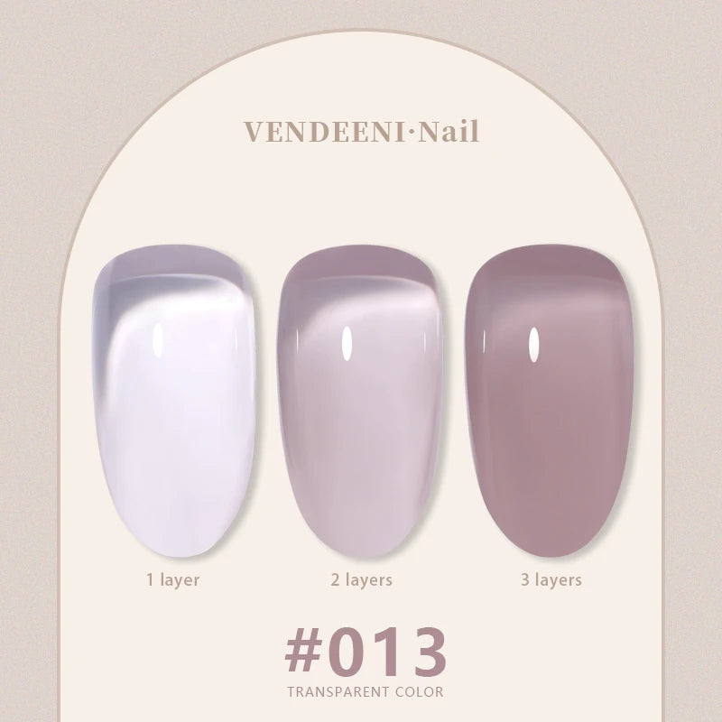 Vendeeni 24 Colors Jelly Transparent Gel Nail Polish 15ml