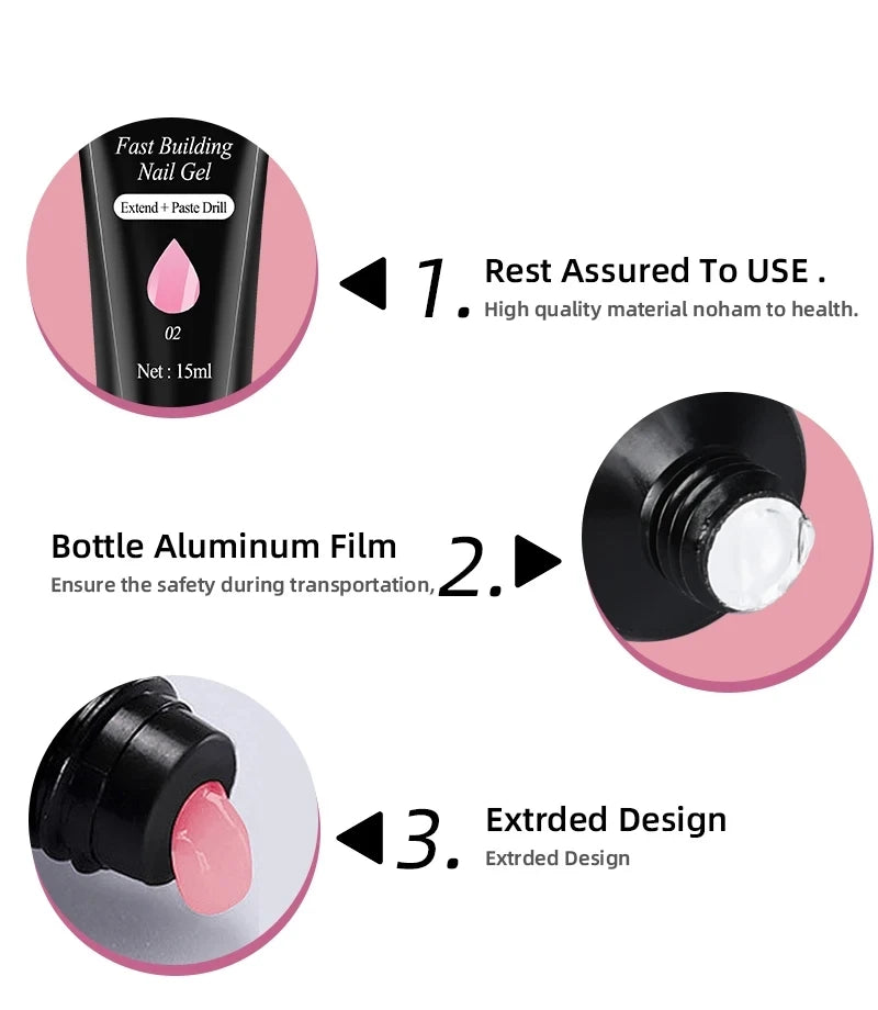 Nail Polish/Acrylic Nail/Poly Nail Gel Kit with Nail Lamp