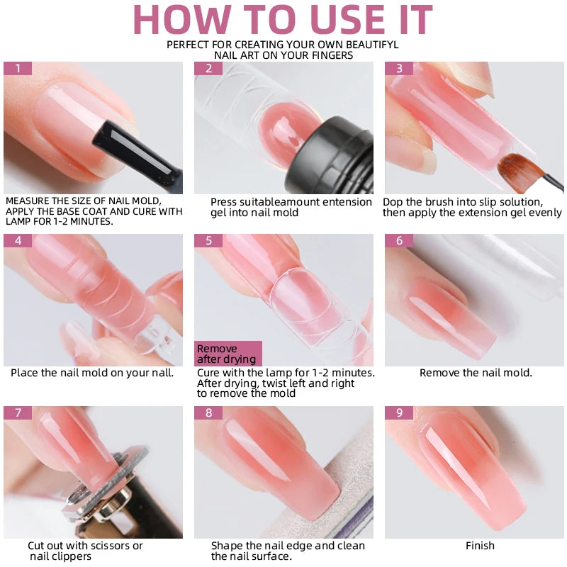 Nail Polish/Acrylic Nail/Poly Nail Gel Kit with Nail Lamp