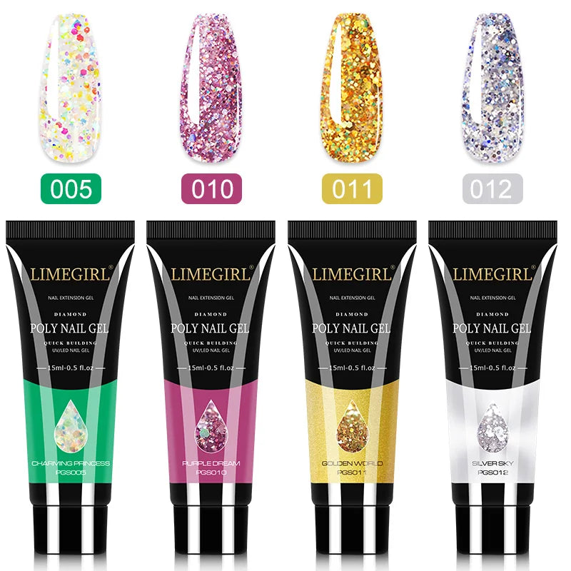 Poly Nail Gel Set of 8/6/4 PCS Poly UV Gel Set