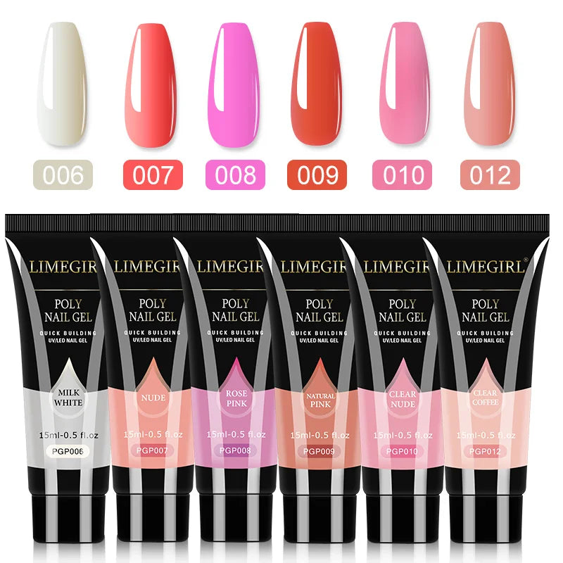 Poly Nail Gel Set of 8/6/4 PCS Poly UV Gel Set