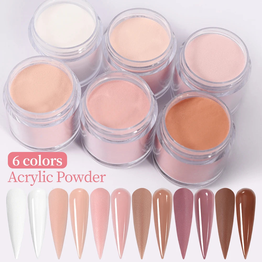 6 Colors/Set Professional Acrylic Powder