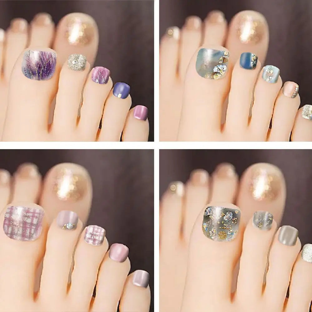 22pc Semi-Cured Gel Toe Nail Strips