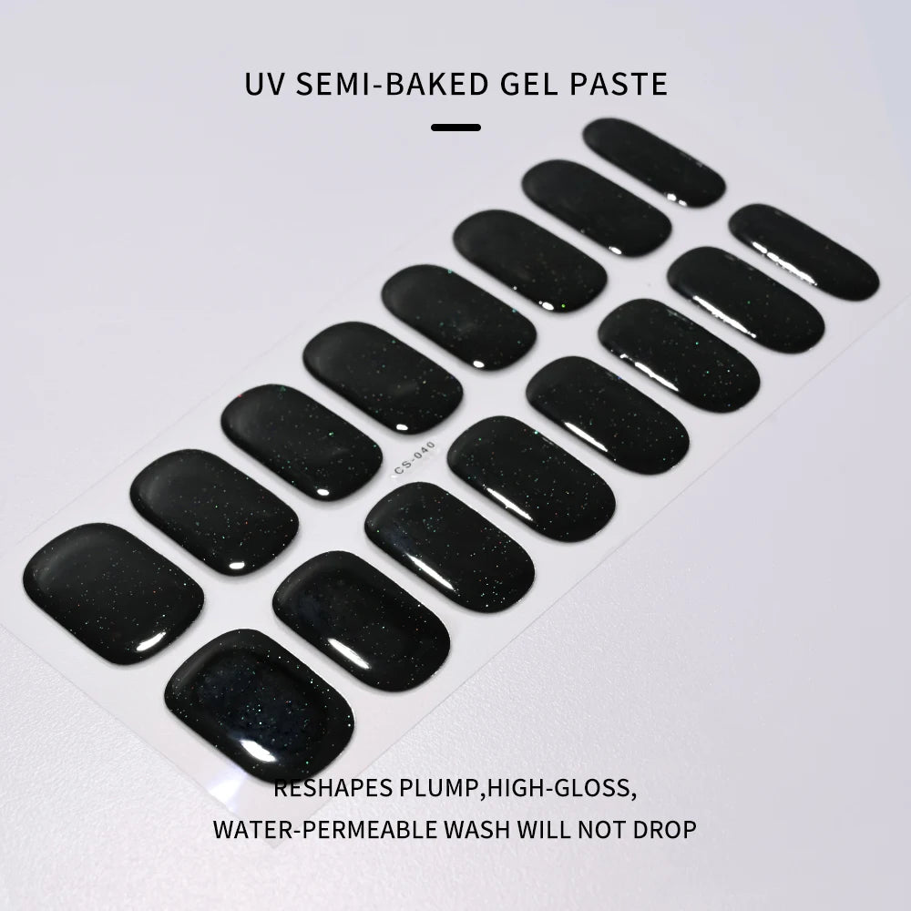 Transparent Semi Cured Gel Nail Strips Clear Nail Strengthening
