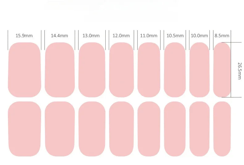 1 Sheet Semi-Cured Gel Nail Strips Waterproof
