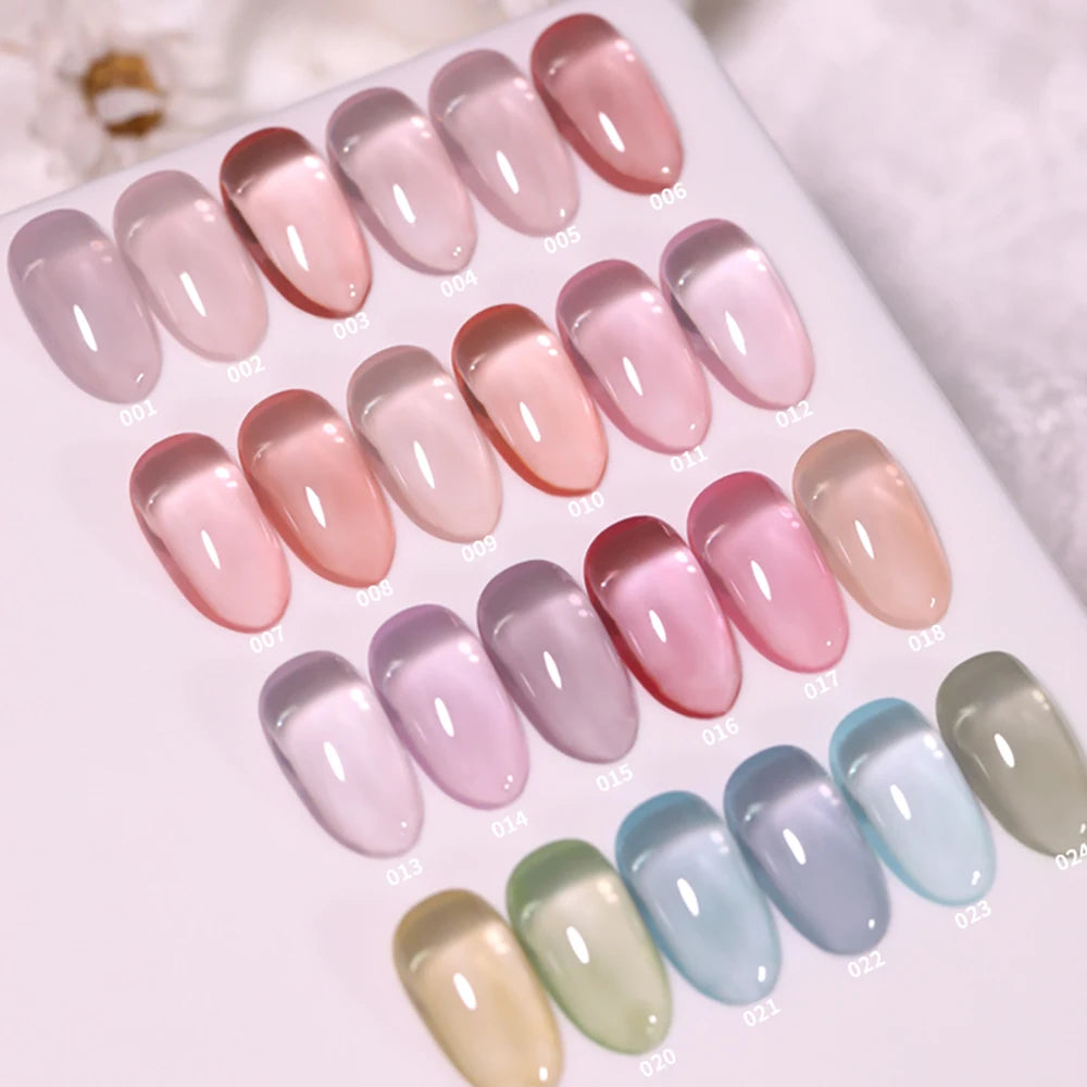 Vendeeni 24 Colors Jelly Transparent Gel Nail Polish 15ml