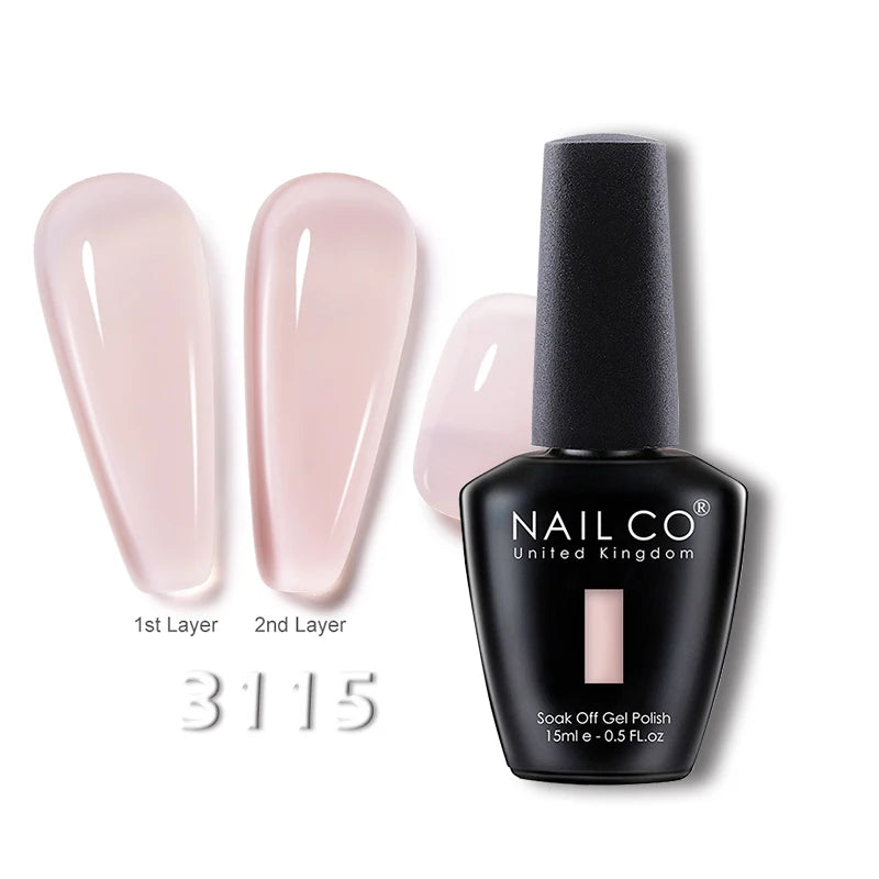 NAILCO 15ml Translucent Gel Nail Polish Semi-permanent Varnish
