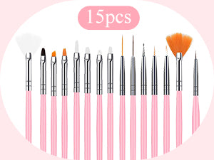 YIKOOLIN 15pcs Nail Paint Brushes Set