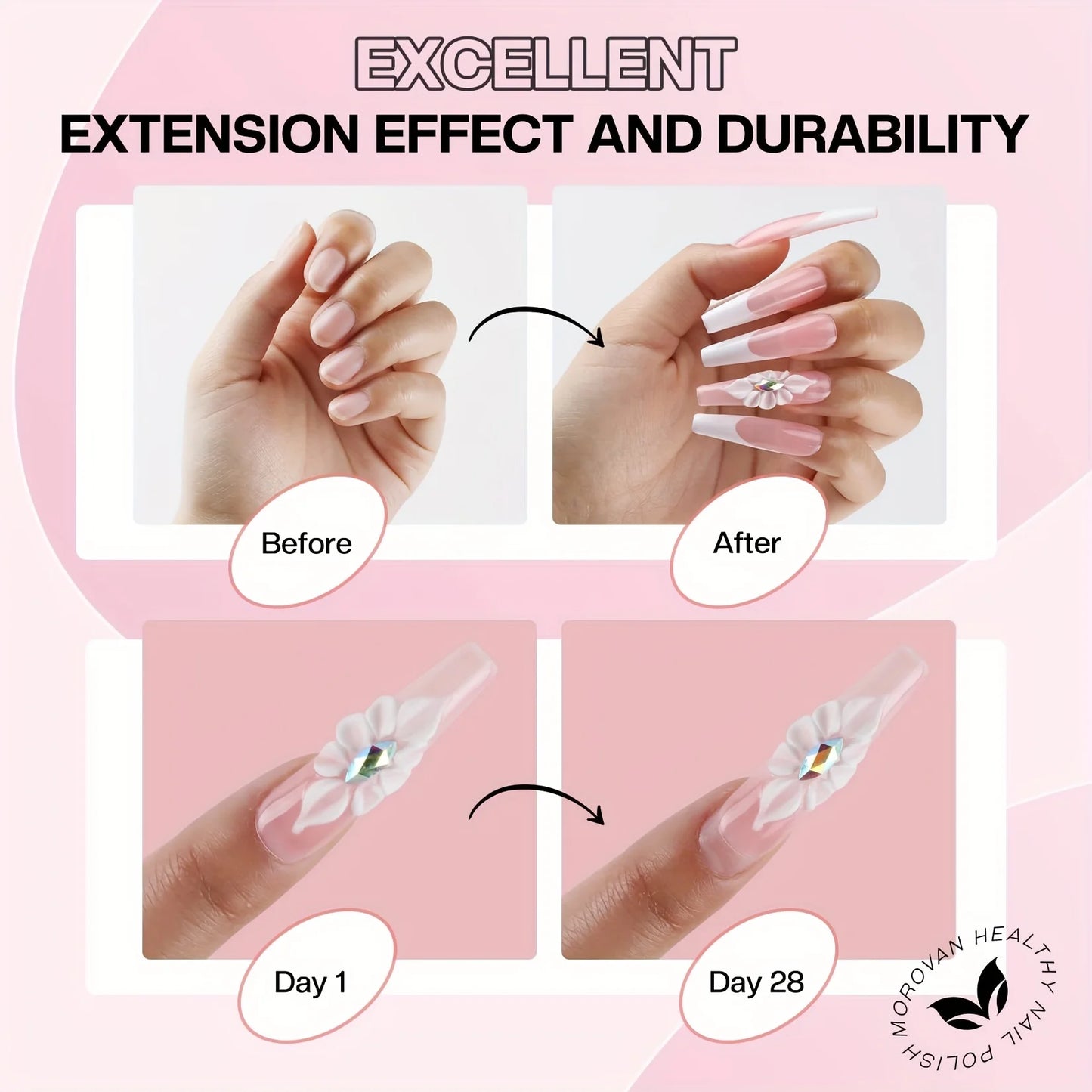 3-in-1 Beige/Pink Acrylic Nail Powder