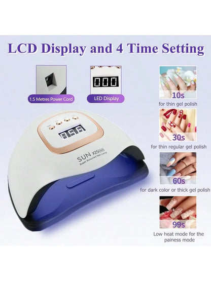 Professional UV LED Nail Lamp for Nails Gel Polish Fast Curing Dryer with 81 LEDs 4 Timer Setting