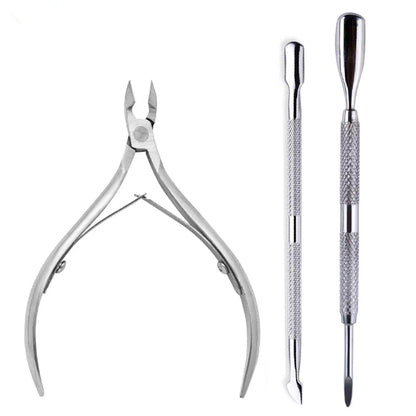 4 Pcs/Set Professional Stainless Steel Nail Care Manicure Kits