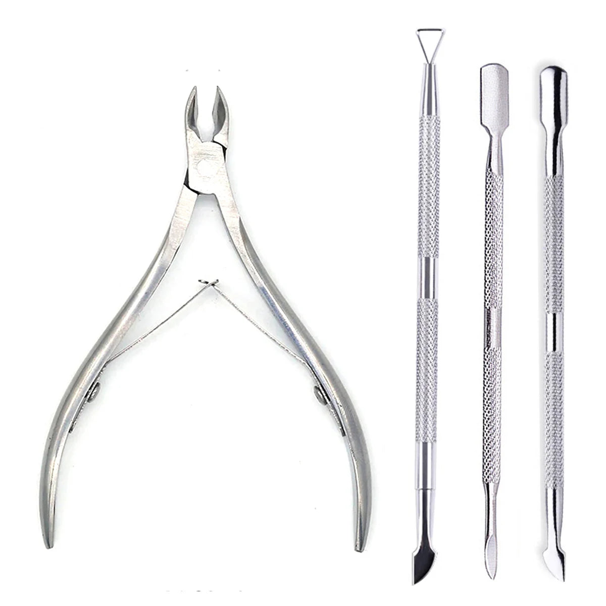 4 Pcs/Set Professional Stainless Steel Nail Care Manicure Kits