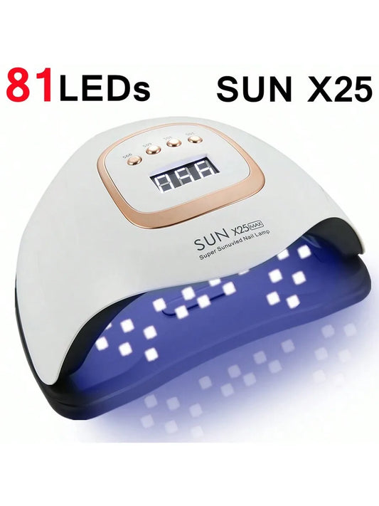 Professional UV LED Nail Lamp for Nails Gel Polish Fast Curing Dryer with 81 LEDs 4 Timer Setting