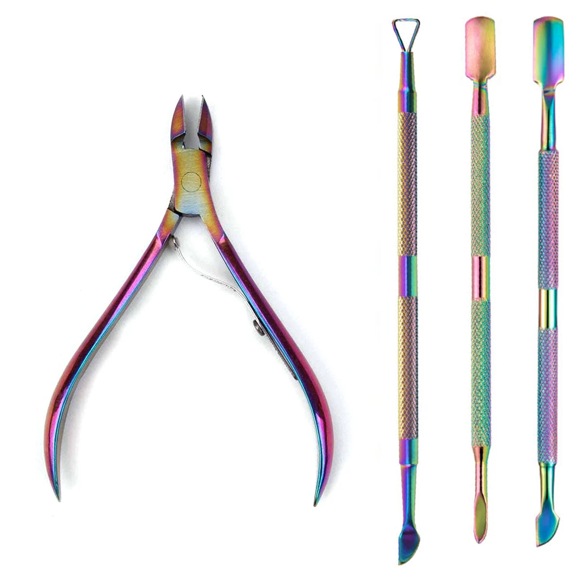 4 Pcs/Set Professional Stainless Steel Nail Care Manicure Kits