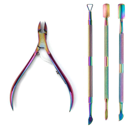 4 Pcs/Set Professional Stainless Steel Nail Care Manicure Kits