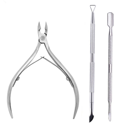 4 Pcs/Set Professional Stainless Steel Nail Care Manicure Kits