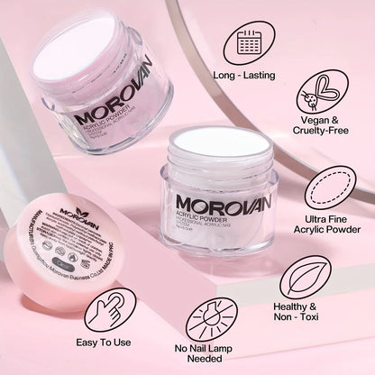 3-in-1 Beige/Pink Acrylic Nail Powder