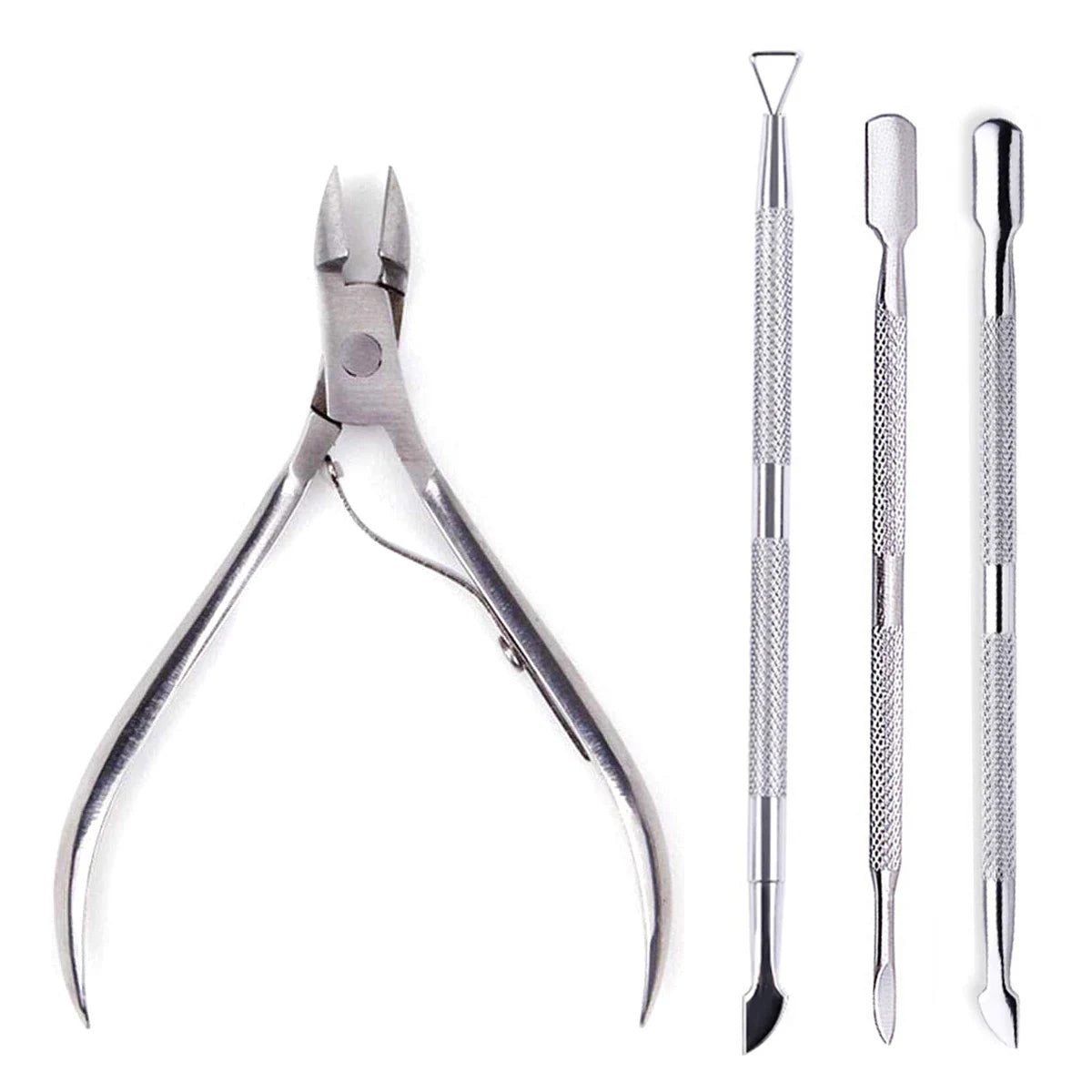 4 Pcs/Set Professional Stainless Steel Nail Care Manicure Kits