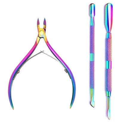 4 Pcs/Set Professional Stainless Steel Nail Care Manicure Kits