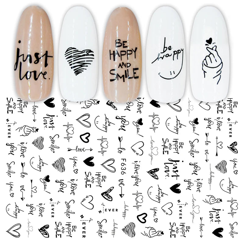 Gold 3D Nail Stickers