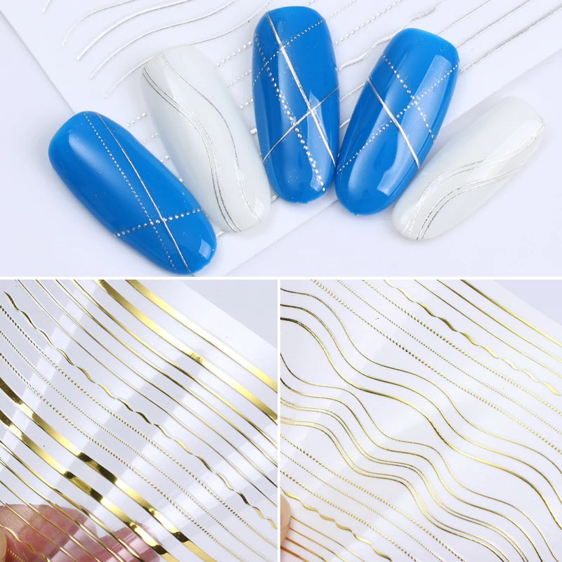 Gold 3D Nail Stickers