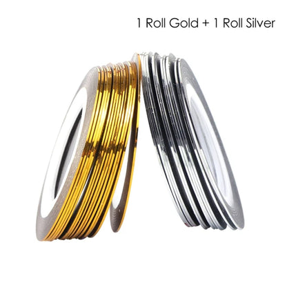 0.5mm Nail Striping Tape Adhesive Stickers Foils