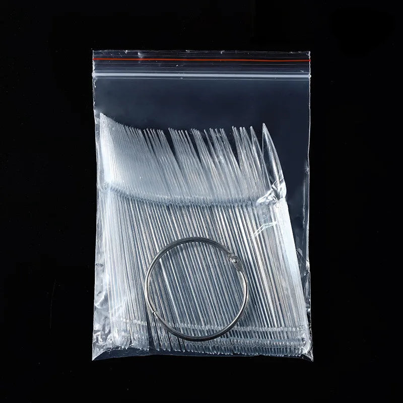 50 pcs Sharp Fan Shaped Nail Art, False Tips Showing Card Sticks