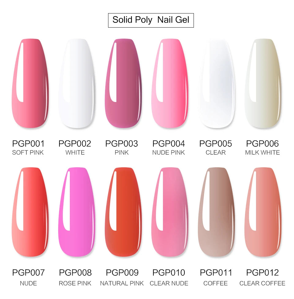 Poly Nail Gel Set of  8/6/4 PCS Poly UV Gel Set