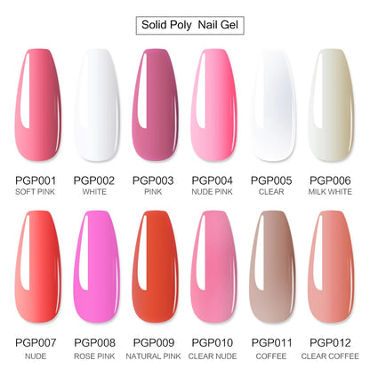 Poly Nail Gel Set of  8/6/4 PCS Poly UV Gel Set