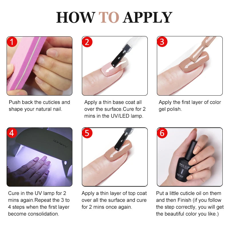 NAILCO 15ml Translucent Gel Nail Polish Semi-permanent Varnish