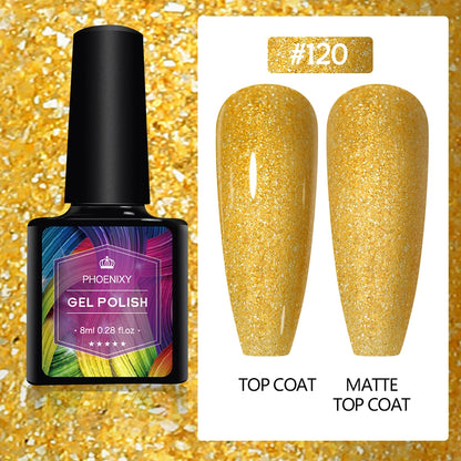 UV LED Gel Nail Polish 70 Colors Glitter 7ml