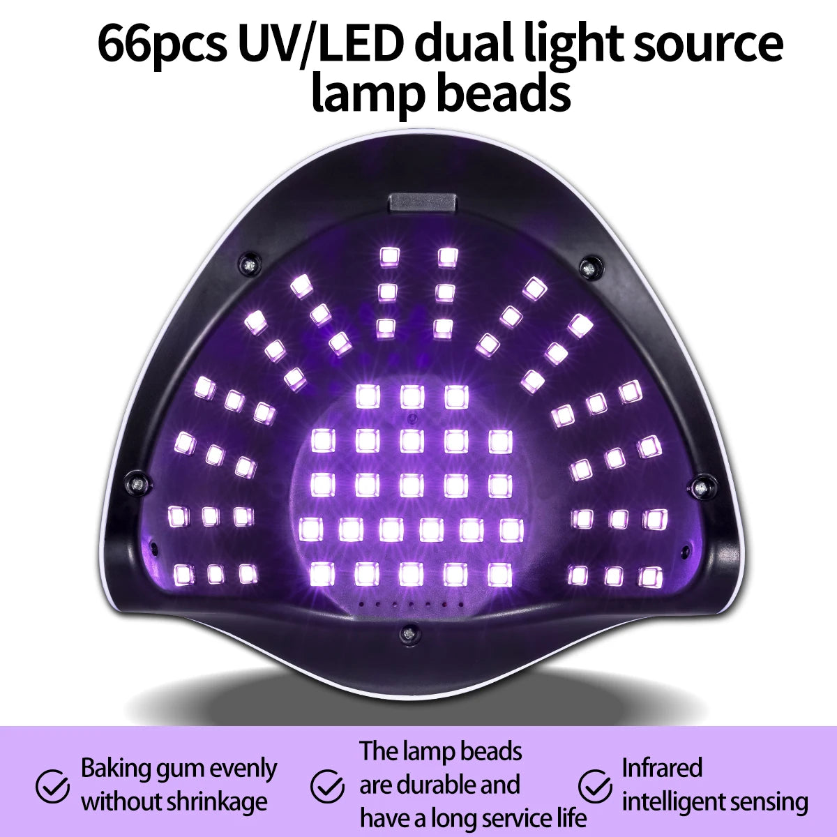 Dual Light Source Nail Lamp 66 Lamp Beads