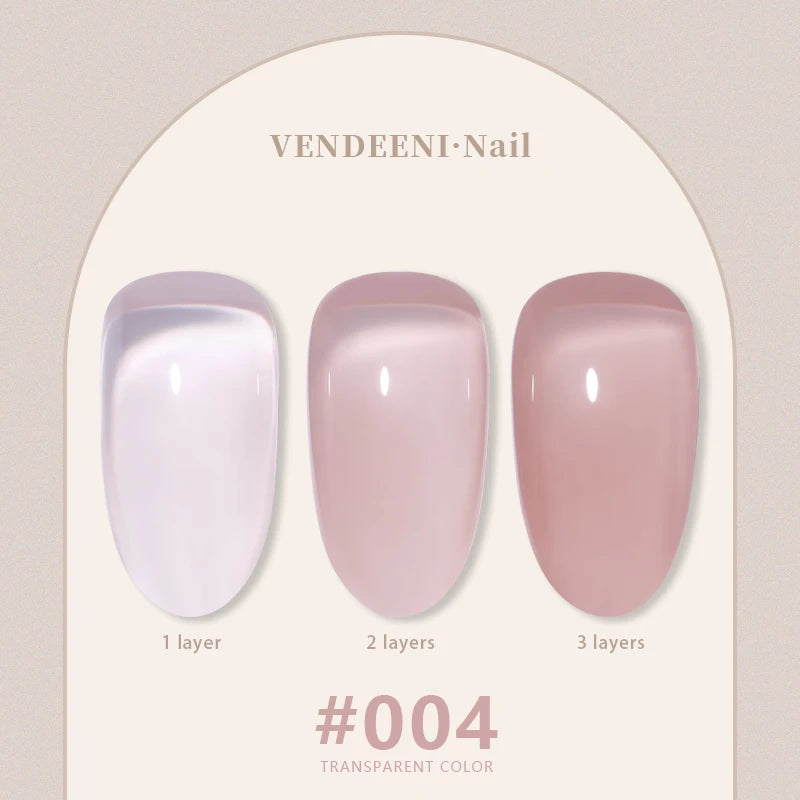 Vendeeni 24 Colors Jelly Transparent Gel Nail Polish 15ml
