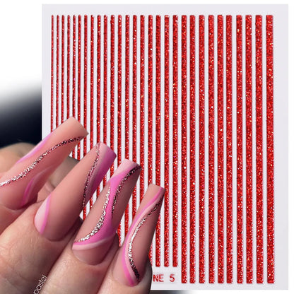 Gold 3D Nail Stickers
