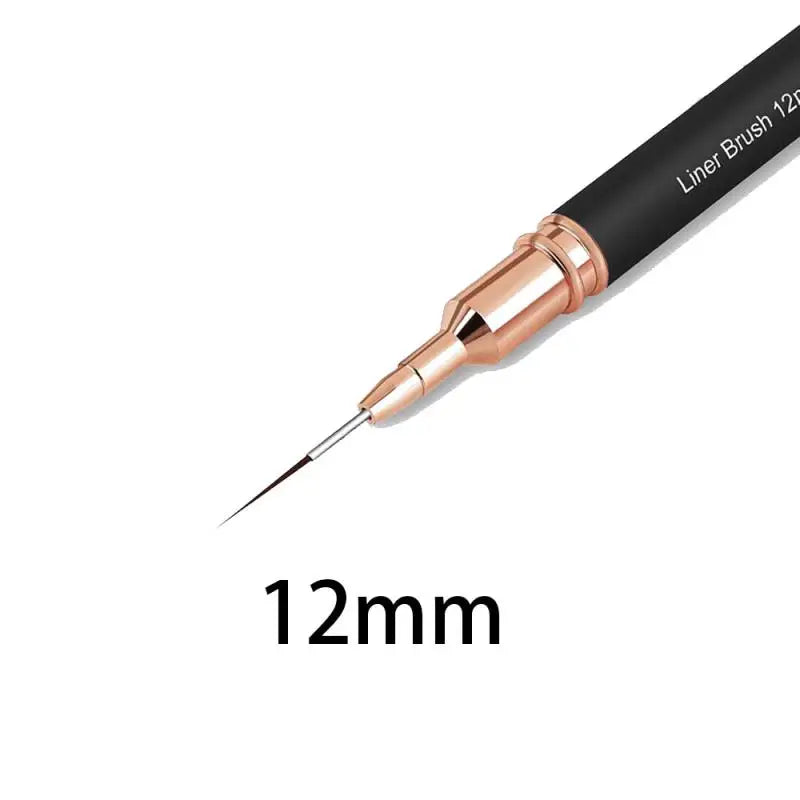 Silver Thin Nail Liner Brush 6/9/12/15/18mm